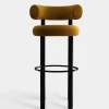 Fat Black Steel 75cm Bar Stool