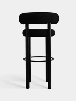 Fat Black Steel 75cm Bar Stool