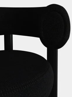 Fat Black Steel 75cm Bar Stool