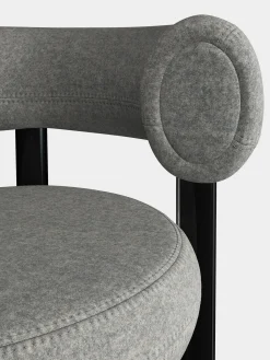 Fat Black Steel 75cm Bar Stool