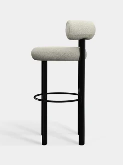 Fat Black Steel 75cm Bar Stool
