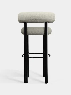 Fat Black Steel 75cm Bar Stool
