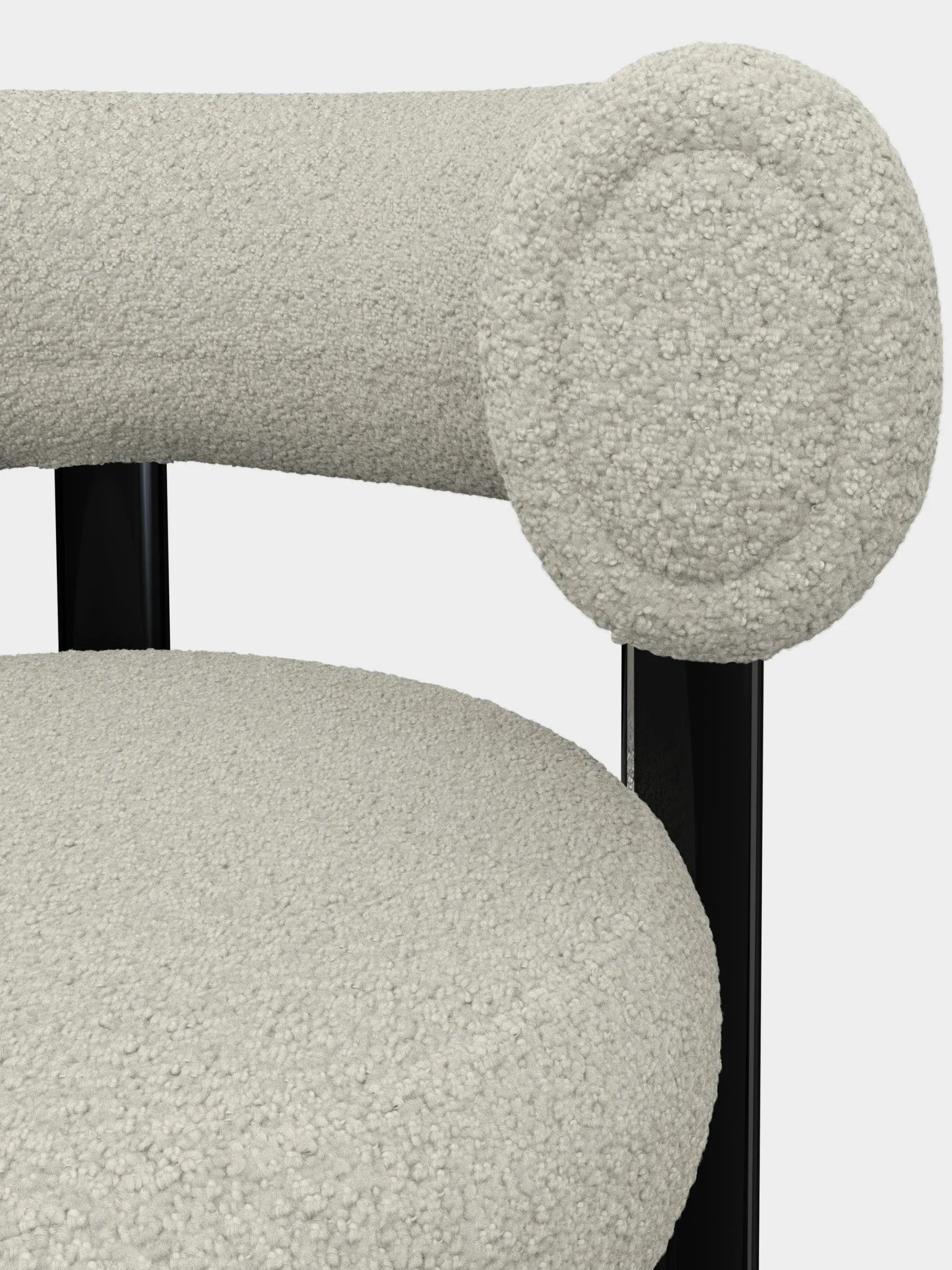 Fat Black Steel 75cm Bar Stool