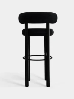 Fat Black Steel 75cm Bar Stool