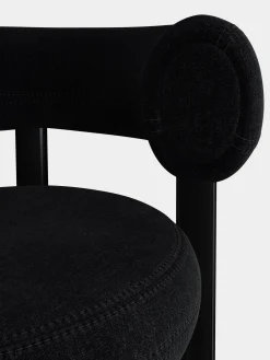 Fat Black Steel 75cm Bar Stool