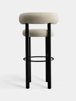 Fat Black Steel 75cm Bar Stool