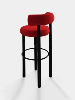 Fat Black Steel 75cm Bar Stool