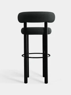 Fat Black Steel 75cm Bar Stool