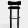 Fat Black Steel 75cm Bar Stool