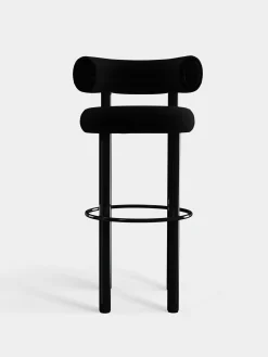 Fat Black Steel 75cm Bar Stool