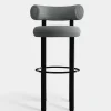 Fat Black Steel 75cm Bar Stool