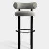 Fat Black Steel 75cm Bar Stool