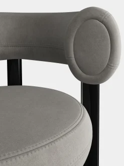 Fat Black Steel 75cm Bar Stool