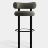 Fat Black Steel 75cm Bar Stool