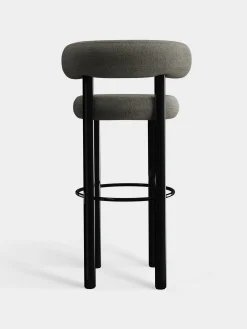 Fat Black Steel 75cm Bar Stool