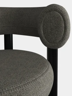 Fat Black Steel 75cm Bar Stool