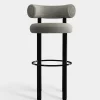 Fat Black Steel 75cm Bar Stool