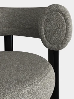 Fat Black Steel 75cm Bar Stool