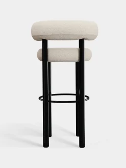 Fat Black Steel 75cm Bar Stool