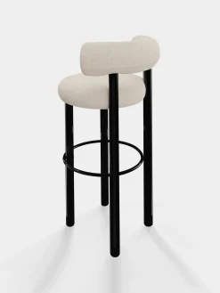 Fat Black Steel 75cm Bar Stool