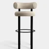 Fat Black Steel 75cm Bar Stool