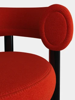 Fat Black Steel 75cm Bar Stool