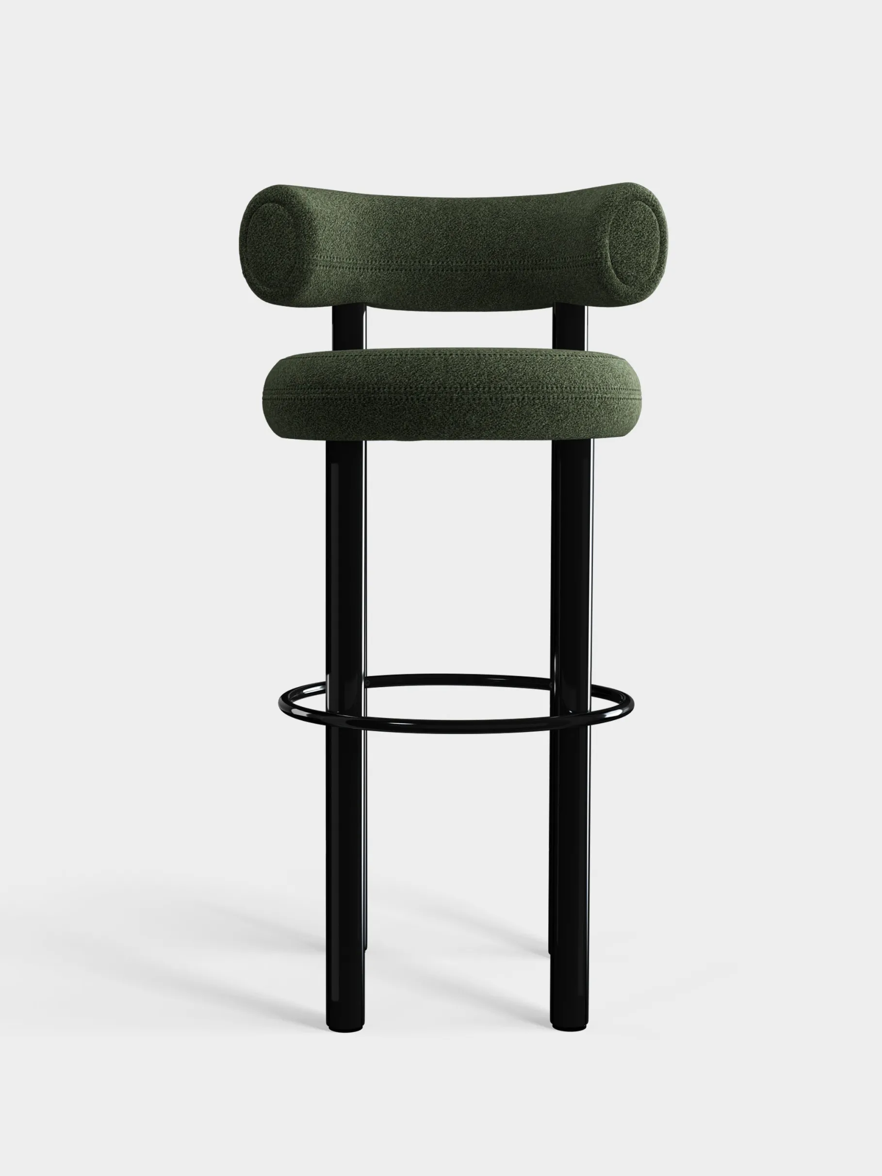Fat Black Steel 75cm Bar Stool