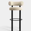 Fat Black Steel 75cm Bar Stool
