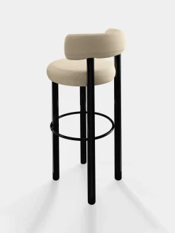 Fat Black Steel 75cm Bar Stool