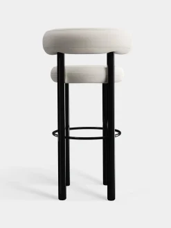 Fat Black Steel 75cm Bar Stool