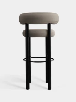 Fat Black Steel 75cm Bar Stool