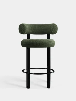 Fat Black Steel 65cm Counter Stool