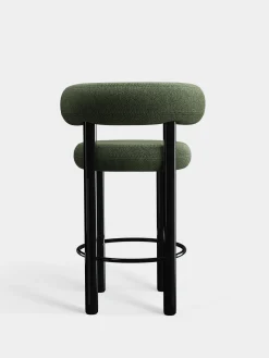 Fat Black Steel 65cm Counter Stool