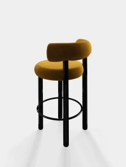 Fat Black Steel 65cm Counter Stool