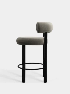 Fat Black Steel 65cm Counter Stool