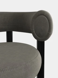 Fat Black Steel 65cm Counter Stool