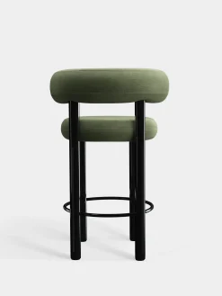 Fat Black Steel 65cm Counter Stool