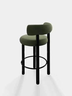 Fat Black Steel 65cm Counter Stool