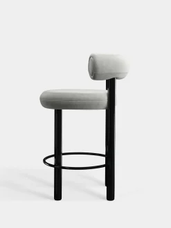 Fat Black Steel 65cm Counter Stool