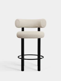 Fat Black Steel 65cm Counter Stool