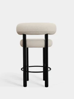 Fat Black Steel 65cm Counter Stool