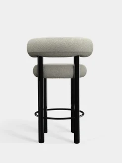 Fat Black Steel 65cm Counter Stool
