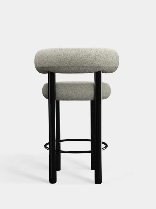 Fat Black Steel 65cm Counter Stool