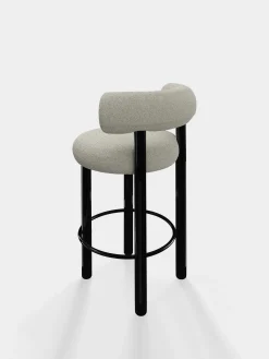 Fat Black Steel 65cm Counter Stool