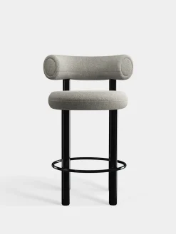 Fat Black Steel 65cm Counter Stool