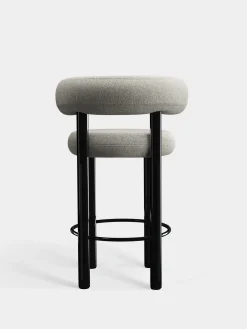 Fat Black Steel 65cm Counter Stool