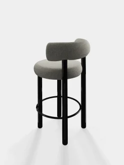 Fat Black Steel 65cm Counter Stool