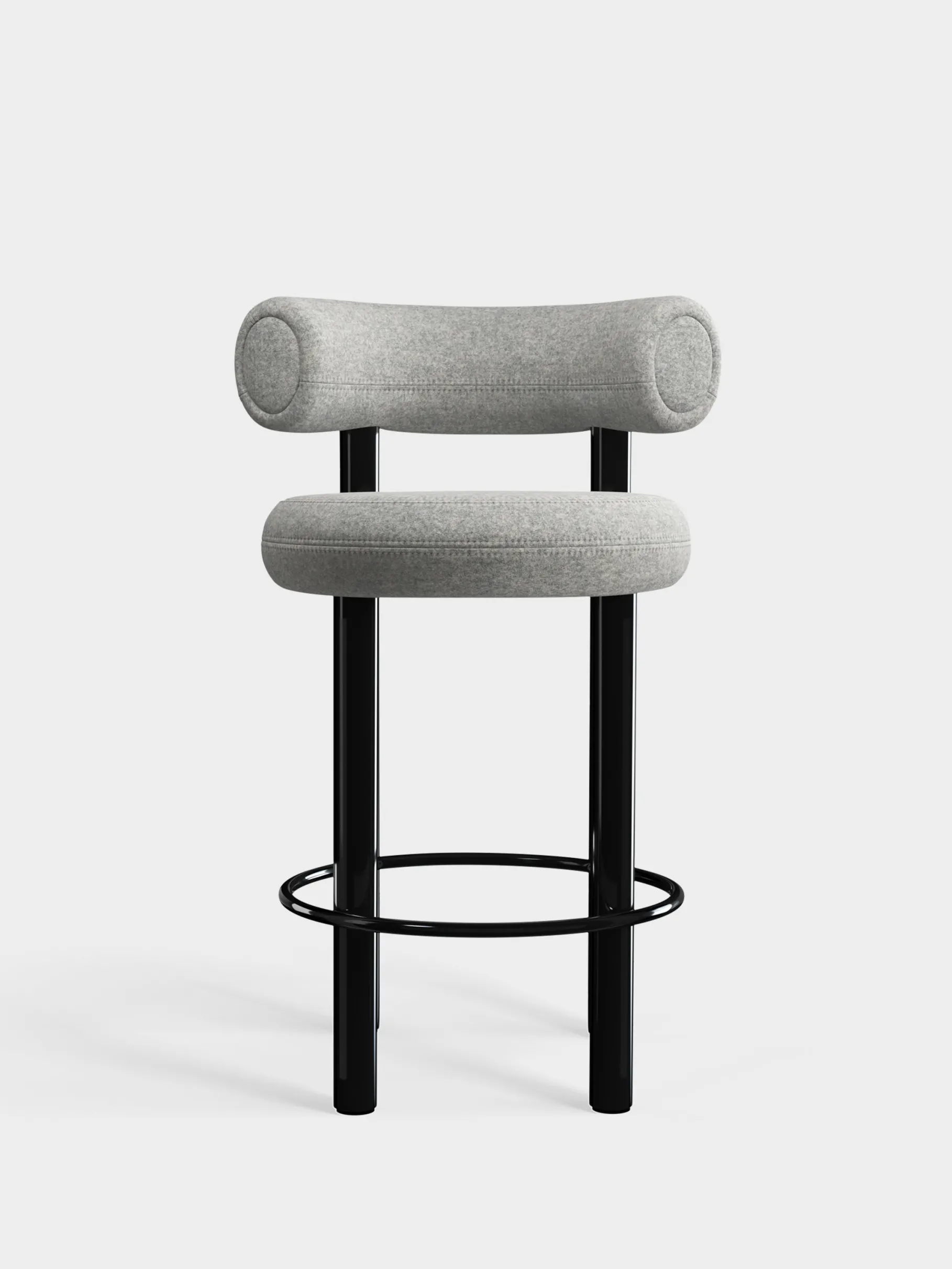 Fat Black Steel 65cm Counter Stool
