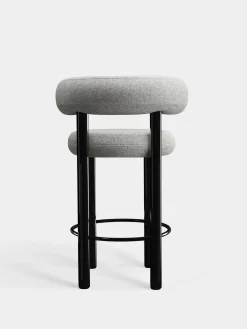 Fat Black Steel 65cm Counter Stool