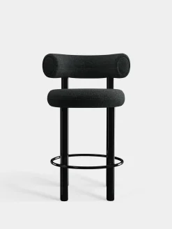 Fat Black Steel 65cm Counter Stool